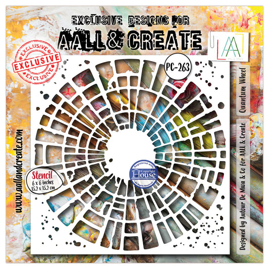 AALL & CREATE - 6X6  Stencil  - Quantum Wheel #PC-263