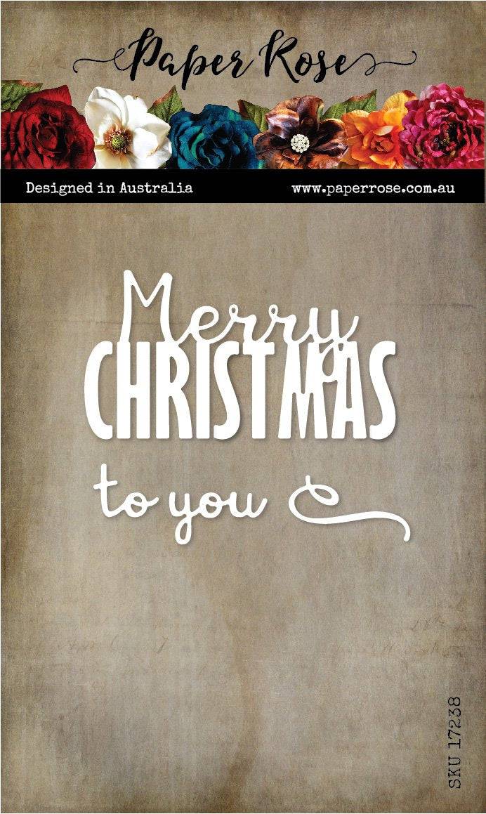 Paper Rose -  Metal Die -Merry Christmas To You