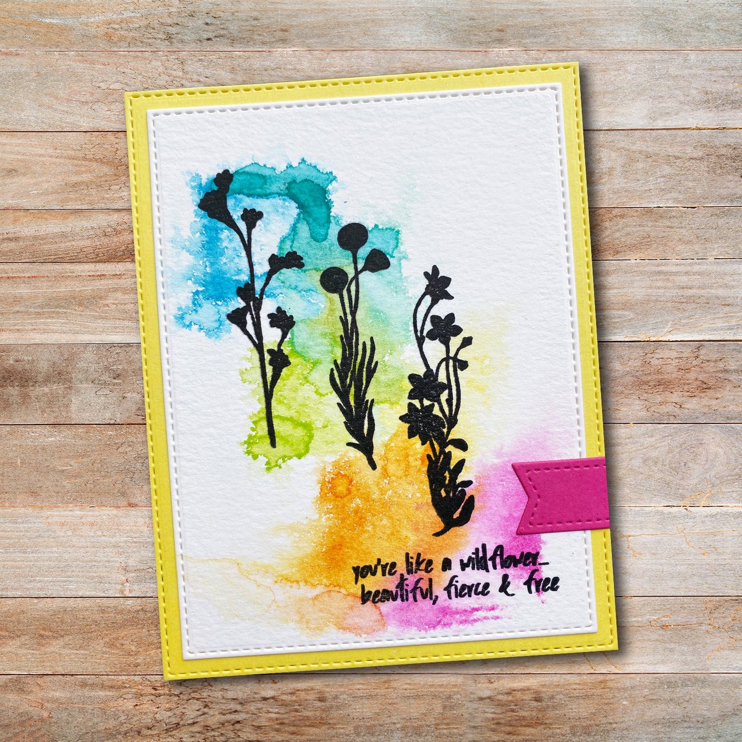 Paper Rose -  Clear Stamp Set - Wildflowers with Coordinating Dies