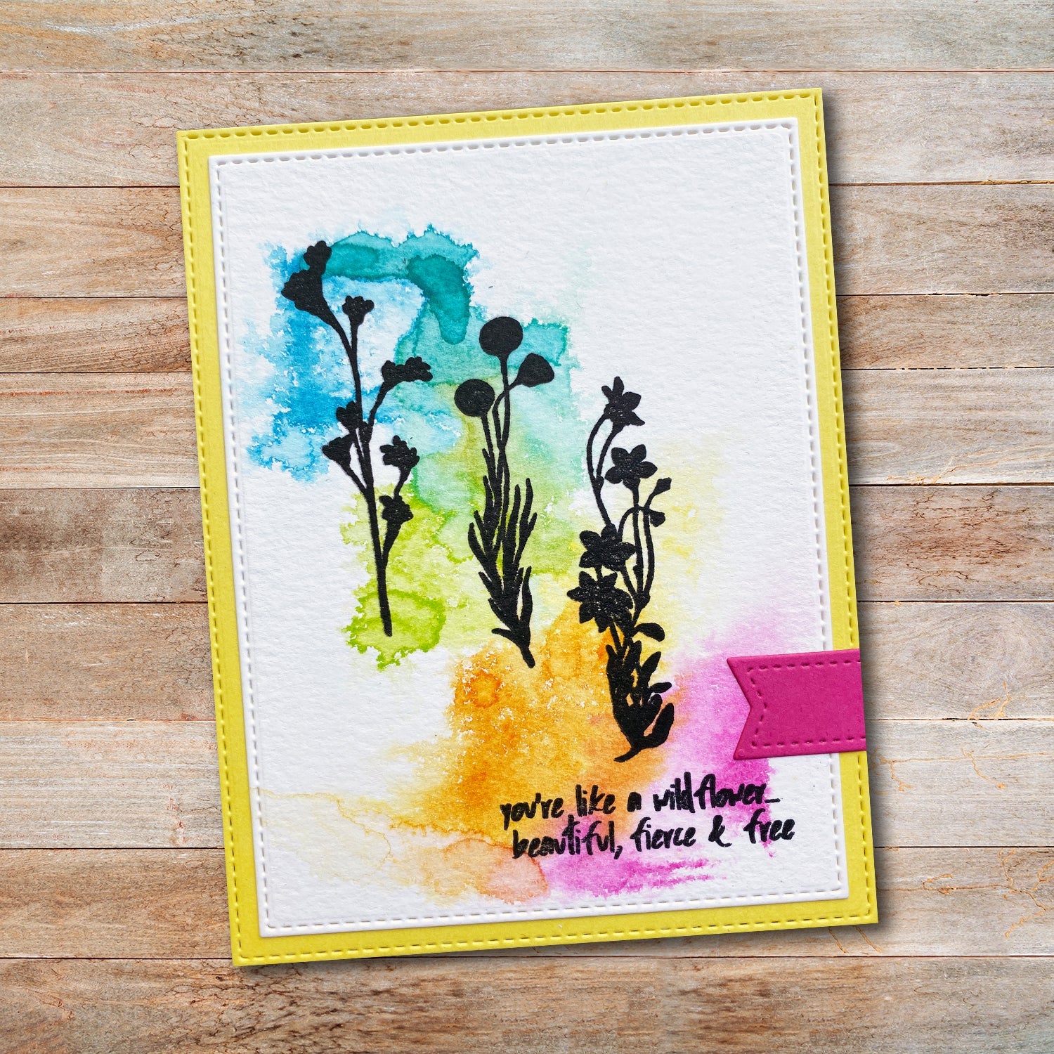 Paper Rose -  Clear Stamp Set - Wildflowers with Coordinating Dies