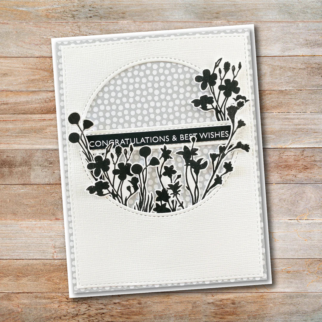 Paper Rose -  Clear Stamp Set - Wildflowers with Coordinating Dies