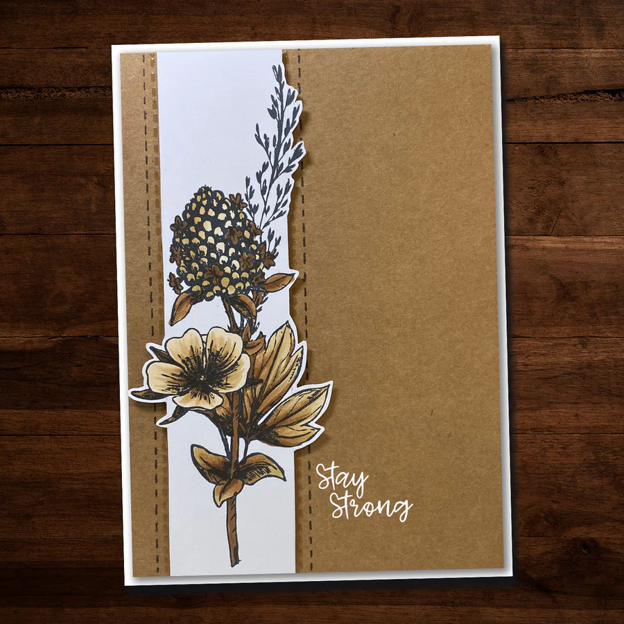 Paper Rose - Metal Die - Sketchy Floral - Hello