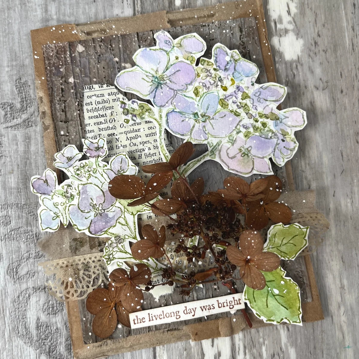 Paper Artsy Alison Bomber Hydrangea Edition AB057