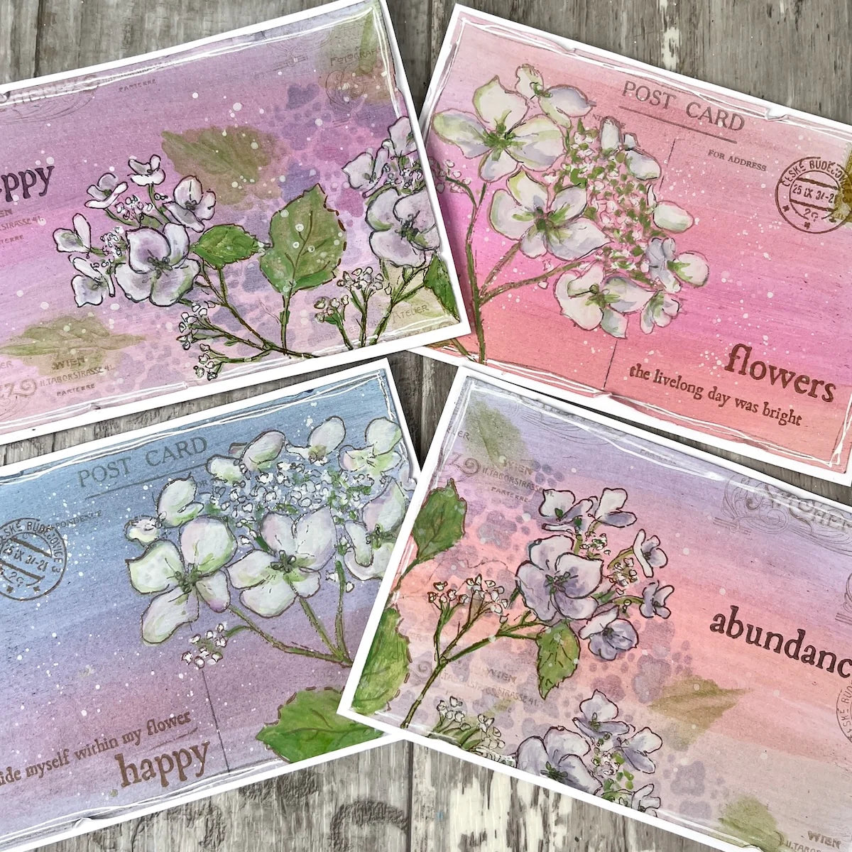 Paper Artsy Alison Bomber Hydrangea Edition AB057