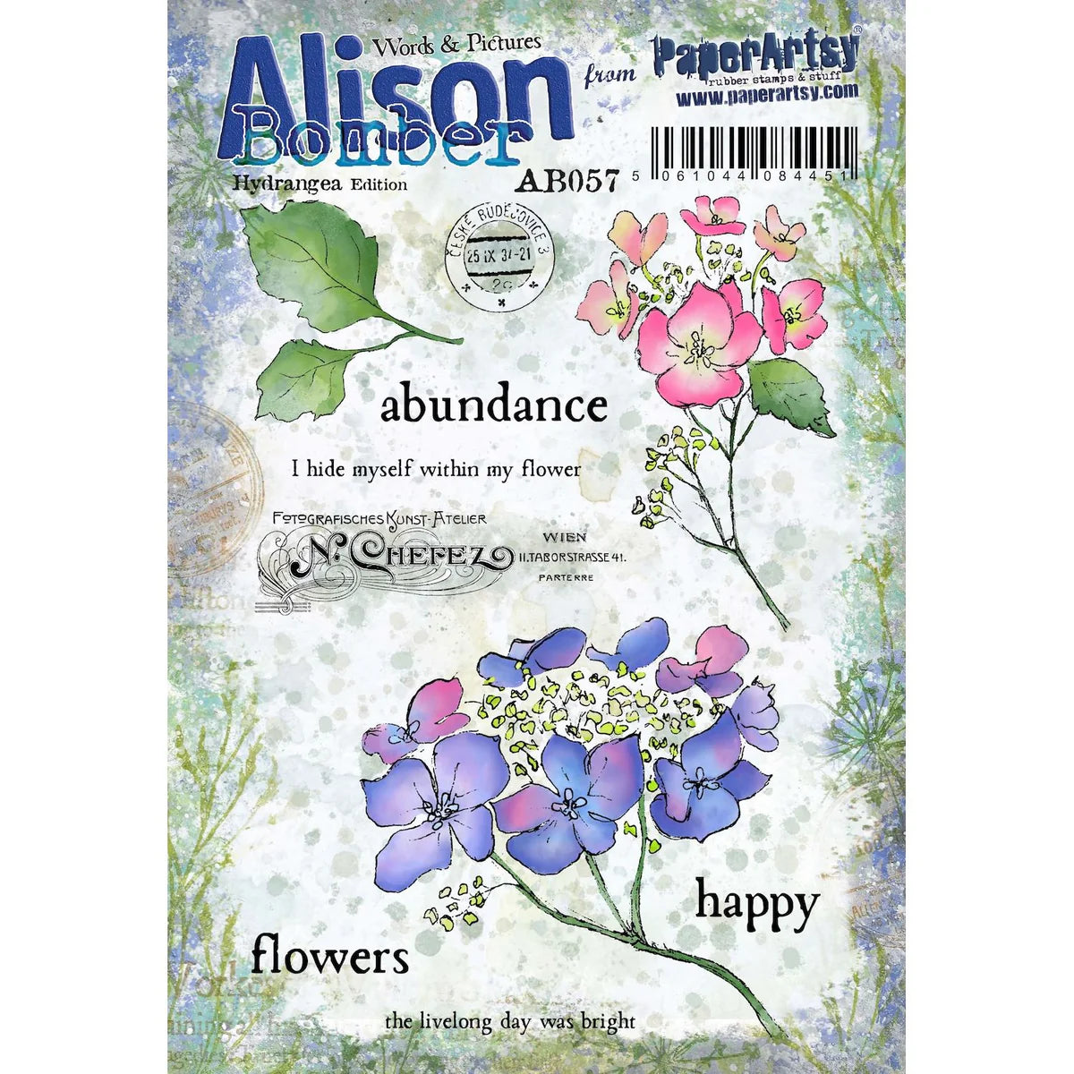 Paper Artsy Alison Bomber Hydrangea Edition AB057
