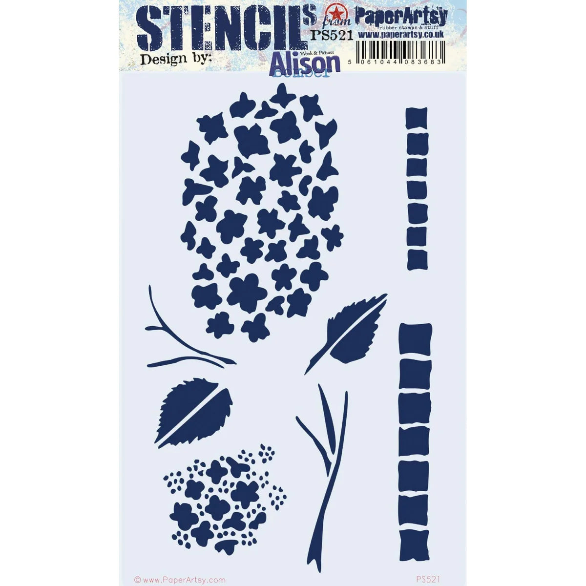 Paper Artsy - Alison Bomber -  PS521 Stencil