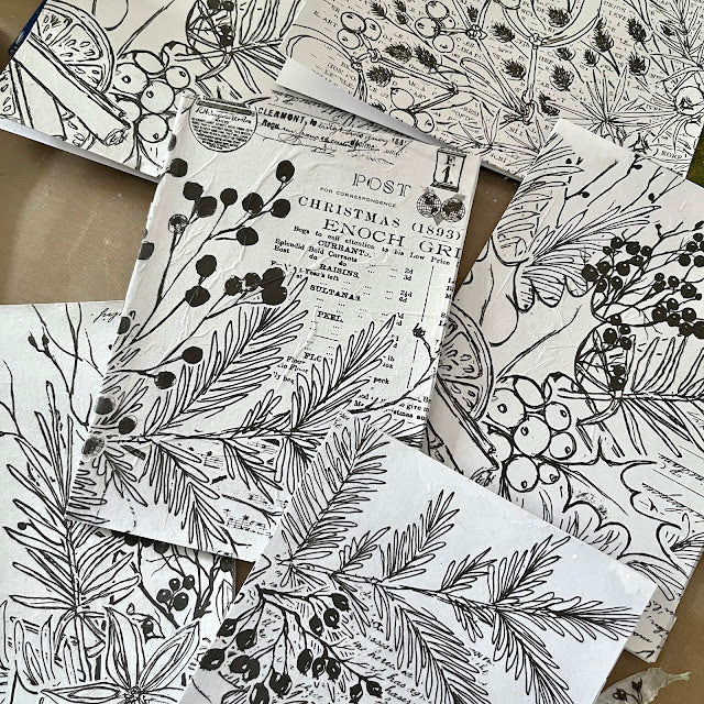 Printed Tissue - Alison Bomber - Winter Botanicals PT16