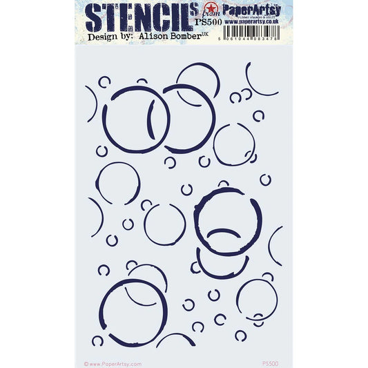 Paper Artsy Stencils Large - Alison Bomber Bubbles PS500