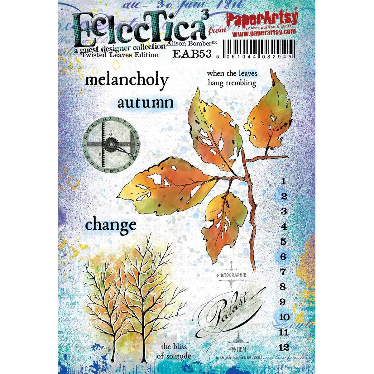 Paper Artsy Alison Bomber Twisted Leaves AB053