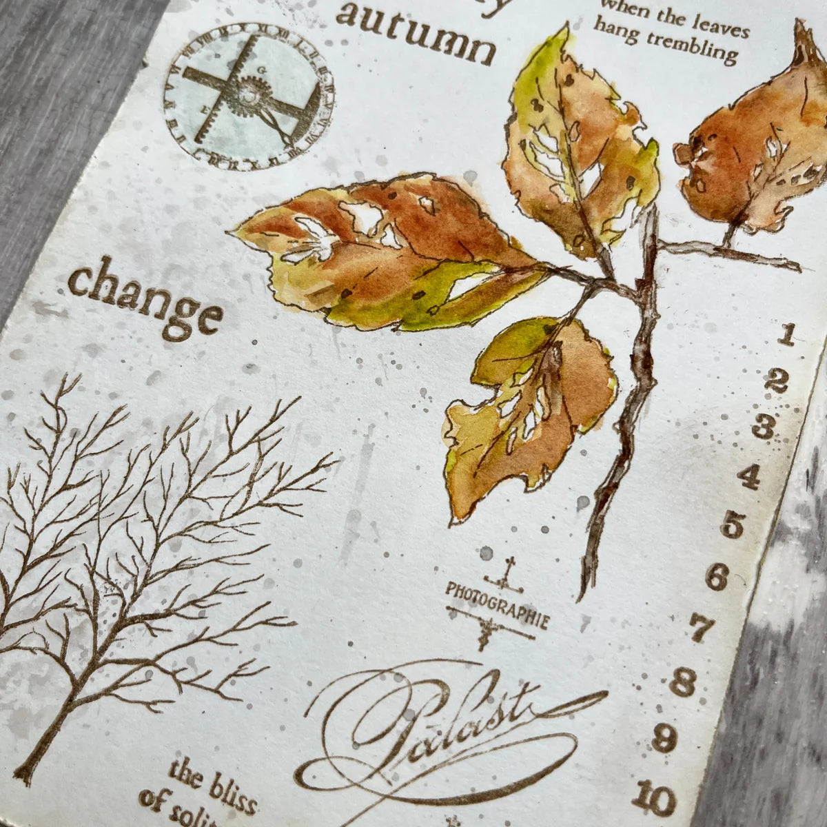 Paper Artsy Alison Bomber Twisted Leaves AB053