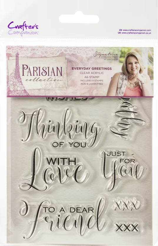 Acrylic Stamps Parisian Collection - Everyday Greetings