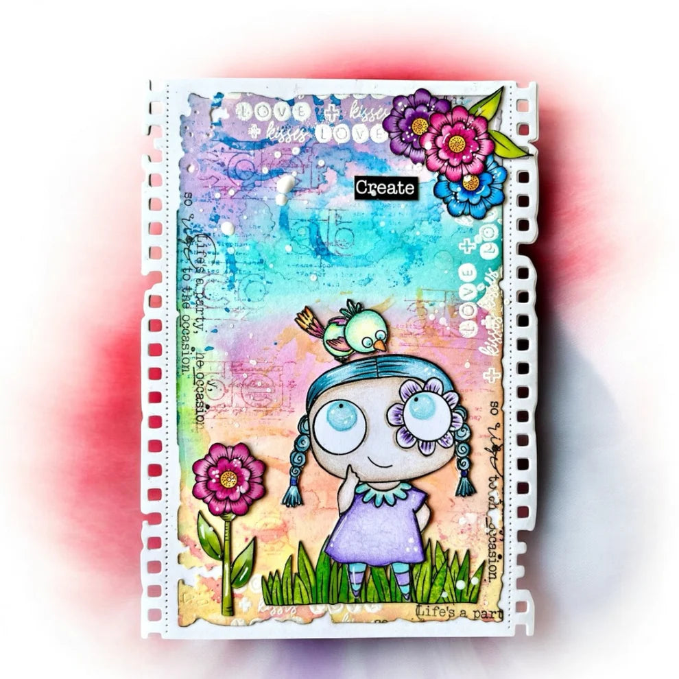 AALL & CREATE - A7 Stamps -Happiness Is # 1283