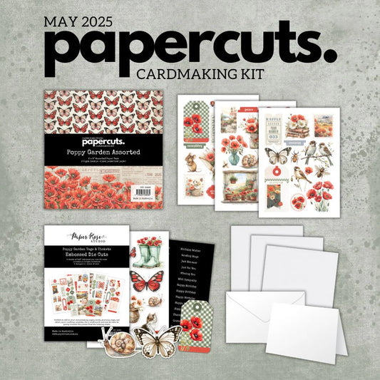 Paper Rose - Papercuts Card Making Kits - May 2025 Poopy Garden