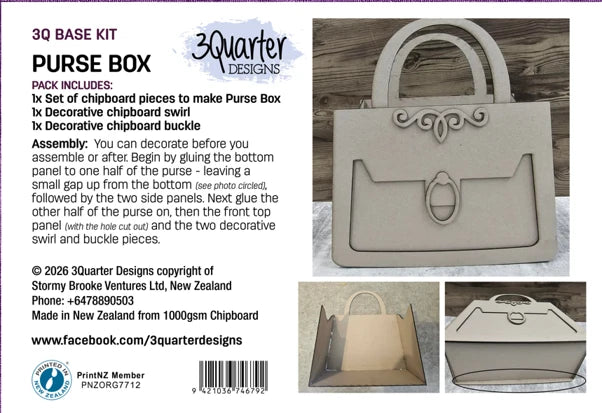 3 Quarter Designs 3Q Base Kit - Purse Box