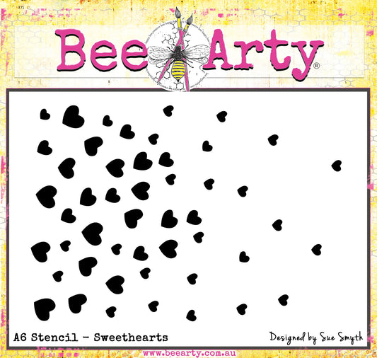Bee Arty Stencil A6- Sweethearts