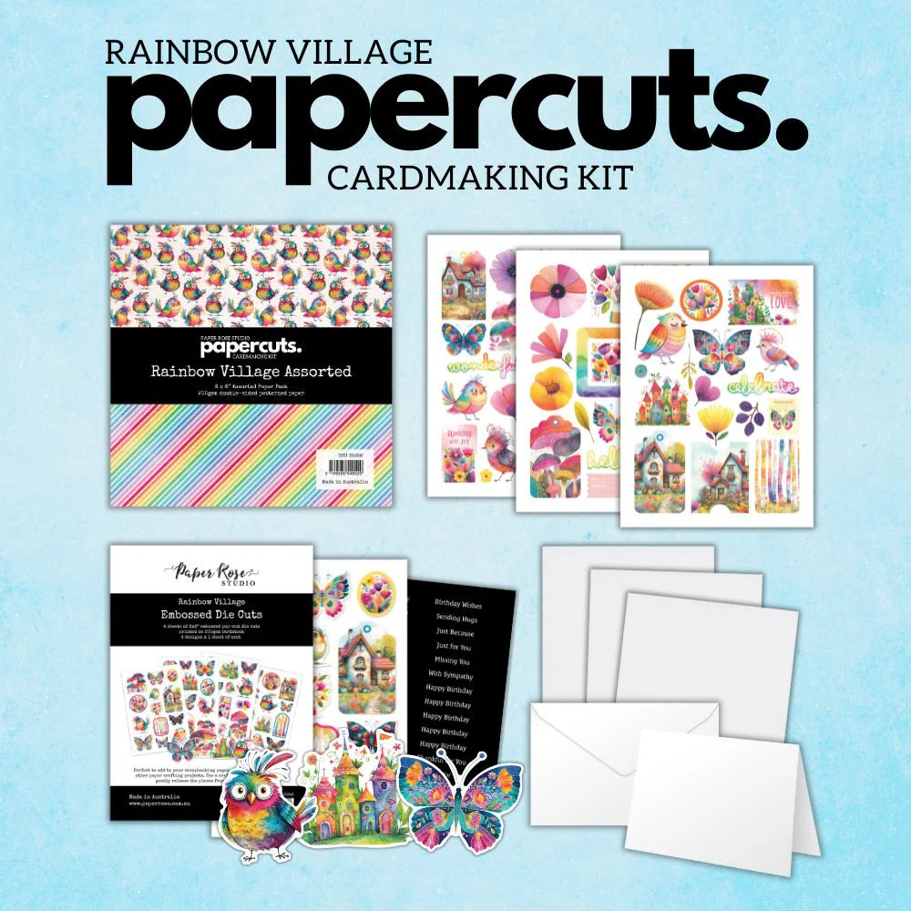 Paper Rose - Papercuts Card Making Kits - Rainbow Village