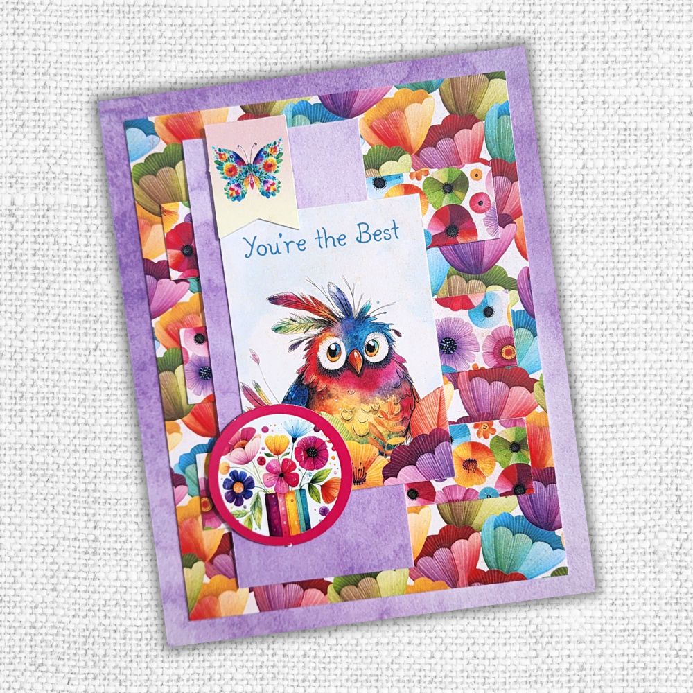 Paper Rose Embossed Die Cuts - Rainbow Village Birds