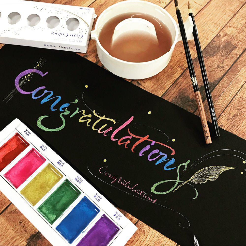 Kuretake Gansai Tambi Japanese Watercolour - Gem Colours