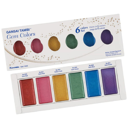Kuretake Gansai Tambi Japanese Watercolour - Gem Colours