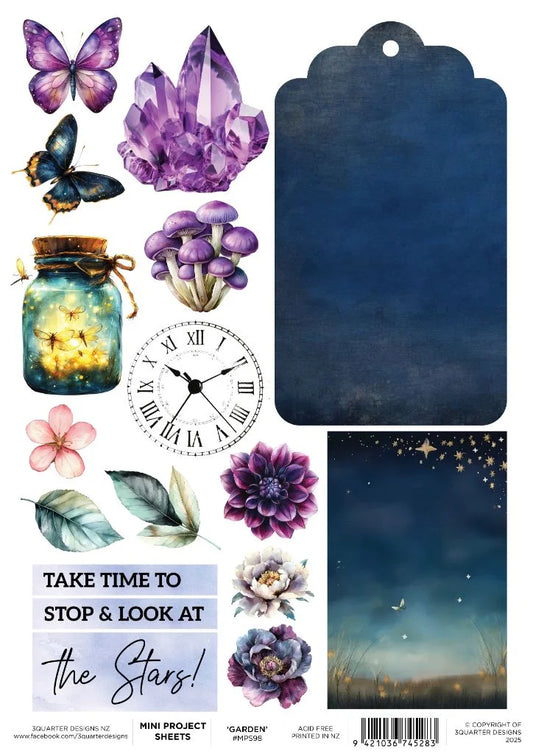 3 Quarter Designs - Mini Project Sheets - Night Garden