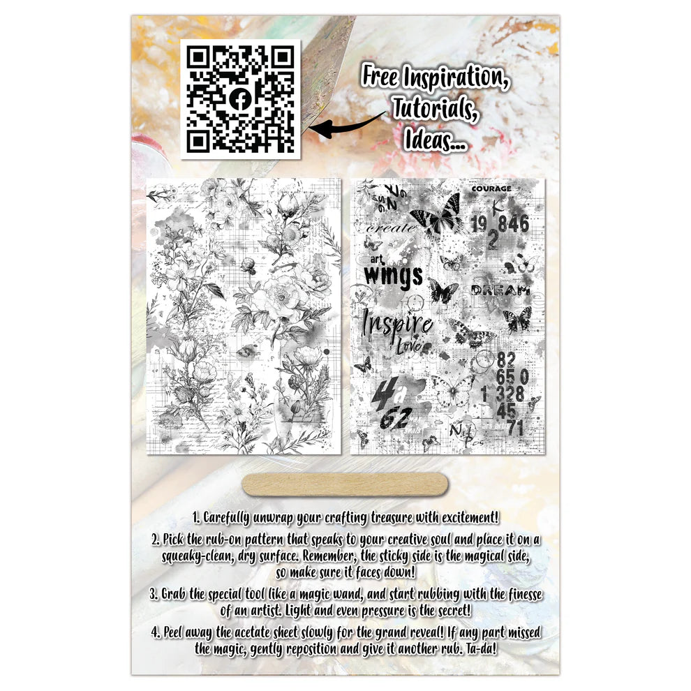 AALL & Create Rub-on - Sheets Grit & Grace RO-20