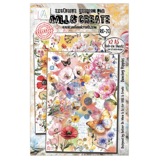 AALL & Create Rub-on Sheets Dancing Poppies RO-23