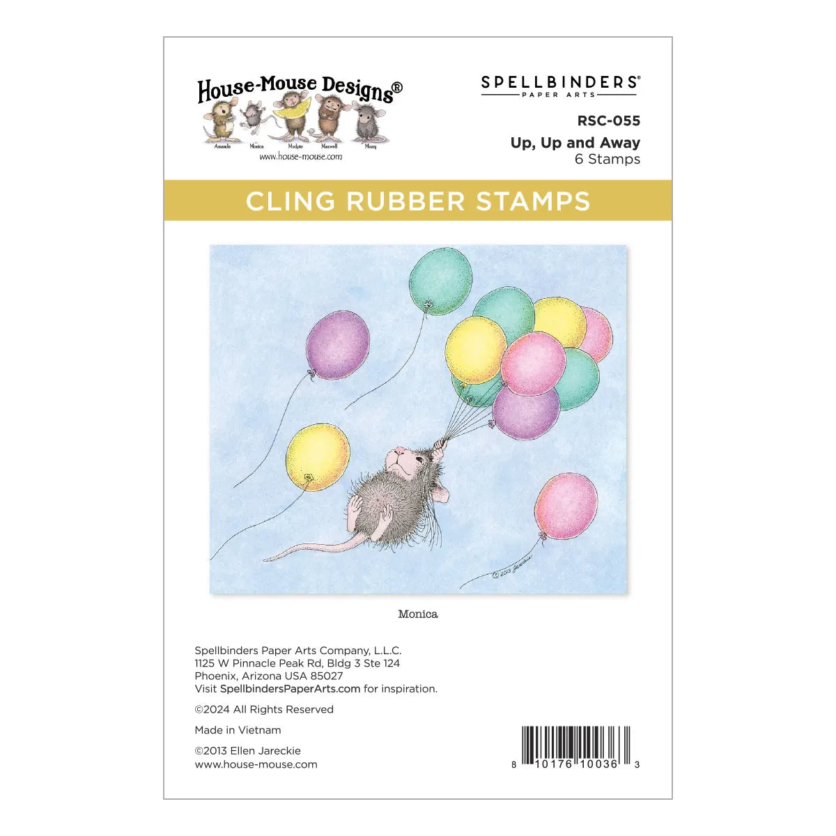 House Mouse Designs - Cling Rubber Stamps - Up, Up and Away