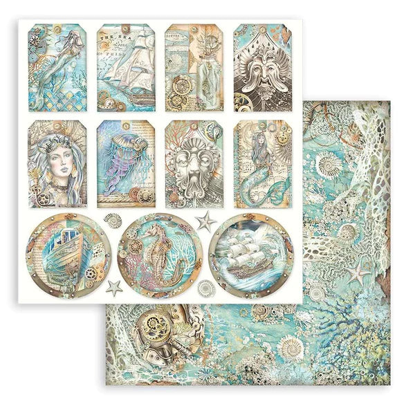 Stamperia -    8''x 8'' Double Sided Paper Pad - Songs Of The Sea