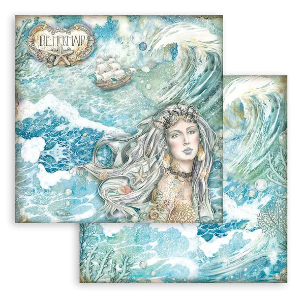Stamperia -    8''x 8'' Double Sided Paper Pad - Songs Of The Sea