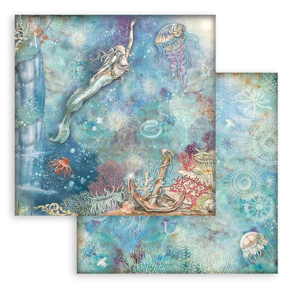 Stamperia -    8''x 8'' Double Sided Paper Pad - Songs Of The Sea