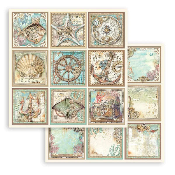 Stamperia -    8''x 8'' Double Sided Paper Pad - Songs Of The Sea