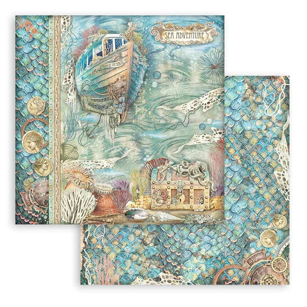 Stamperia -    8''x 8'' Double Sided Paper Pad - Songs Of The Sea