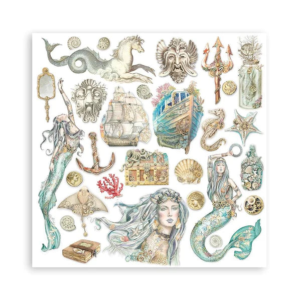 Stamperia -    8''x 8'' Double Sided Paper Pad - Songs Of The Sea