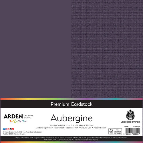 Arden Premium Cardstock - Aubergine