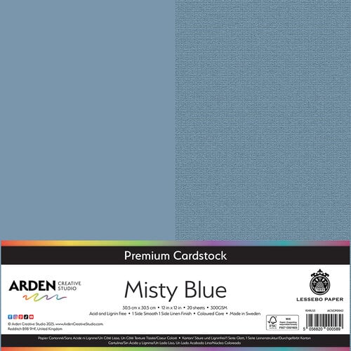 Arden Premium Cardstock - Misty Blue