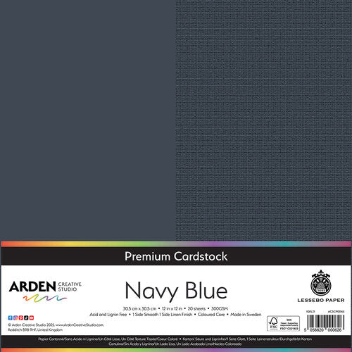 Arden Premium Cardstock - Navy Blue
