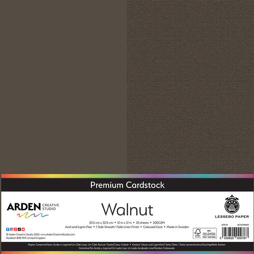 Arden Premium Cardstock - Walnut