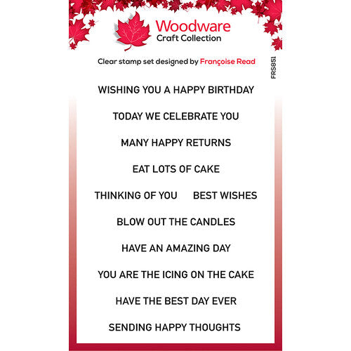 Woodware Craft Collection - Birthday Strips