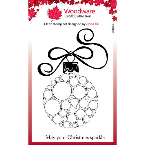 Woodware Craft Collection -Big Bubble Bauble - Curly Ribbon