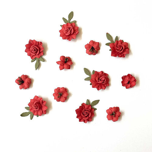 49 and  Market Handmade Paper Flowers - Florets - Salsa