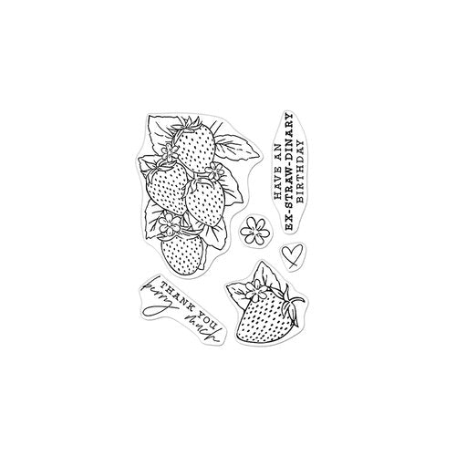 Hero Arts - Clear Stamps - Florals Strawberries 3x4inch set