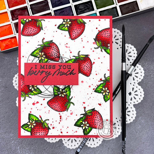 Hero Arts - Clear Stamps - Florals Strawberries 3x4inch set