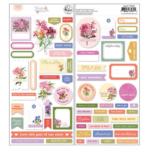 Pinkfresh Studios - Cardstock Stickers - Garden Bouquet