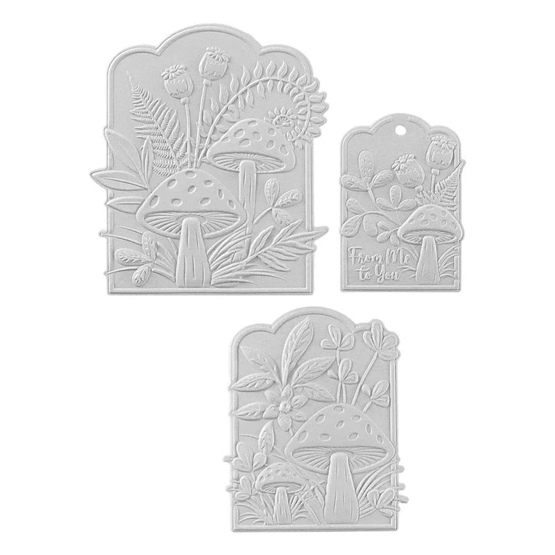 Spellbinders - 3D Embossing & Cut Folder - Mushrooms From Me To You