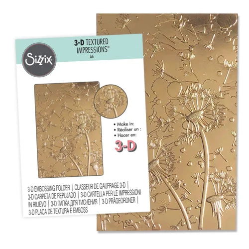 Sizzix - 3D Texture Impressions A6 Dandelion Wishes