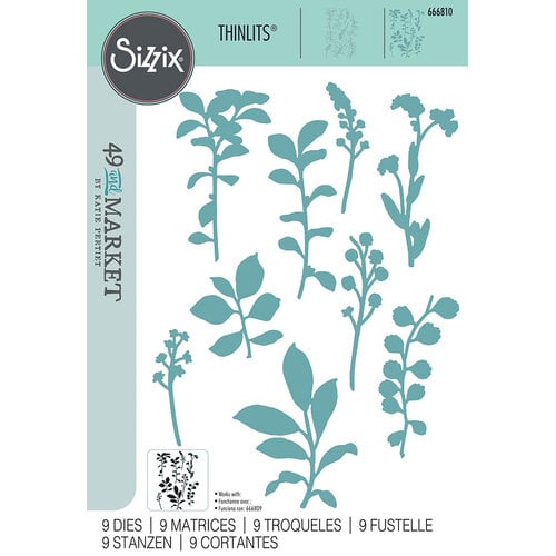 Sizzix - 49 and Market Dies - Fine Stems 02