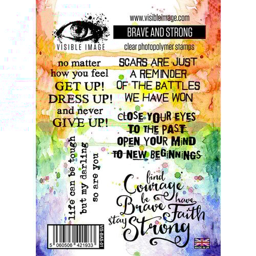 Visible Image clear stamps -Brave And Strong
