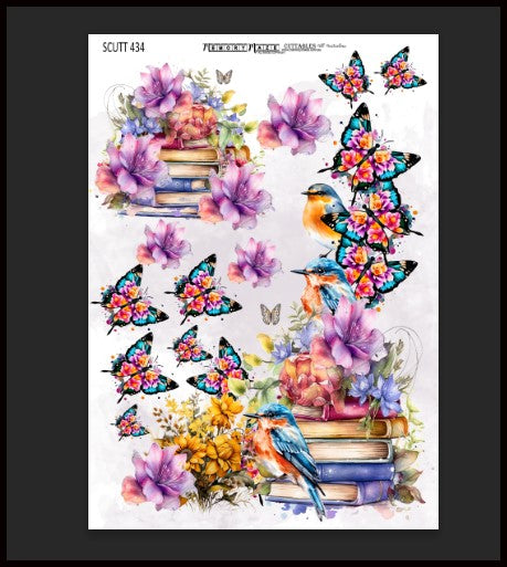 Cuttable Book Memory Maze A4 Cuttables - Floral Books 434 – 10Cats