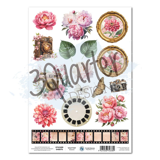 3 Quarter Designs -  Sticker Sheet  - Shutter Glam
