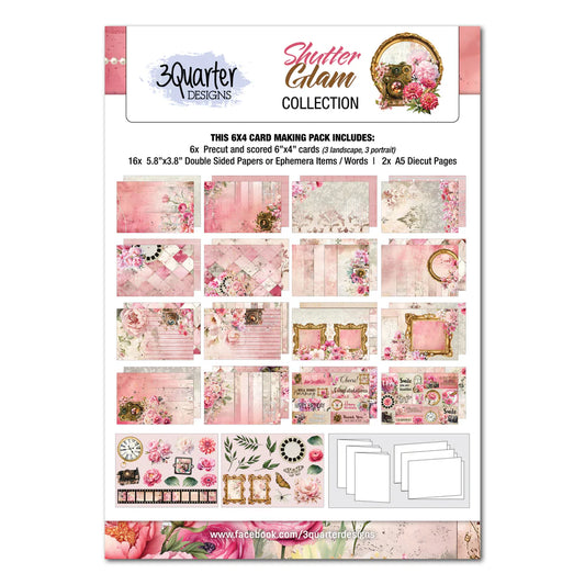 3 Quarter Designs - Shutter Glam Collection 6x4 Card Pack